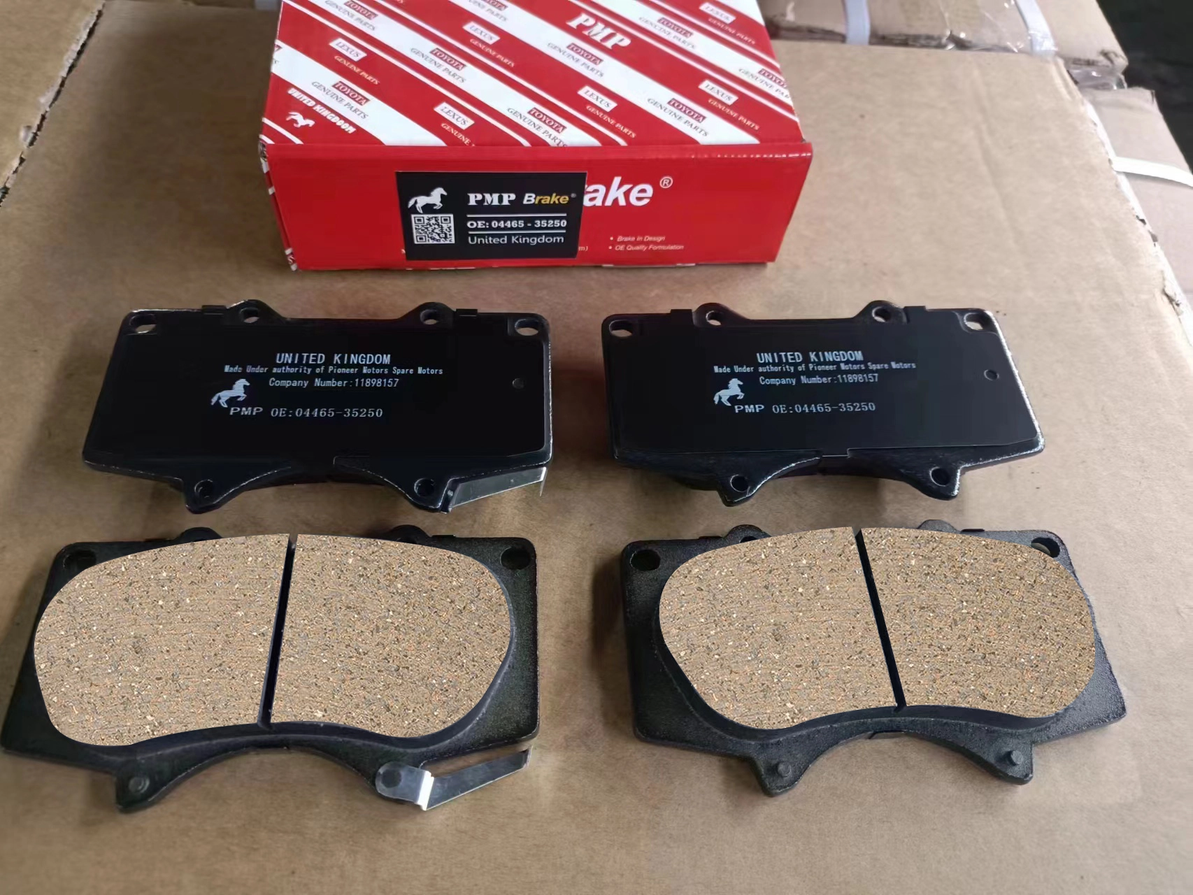 Brake pads designed for Toyota Corolla, vital for optimal braking performance.